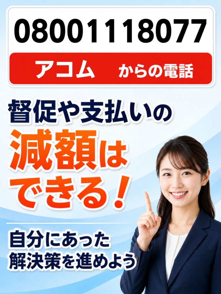 08001118077の電話はアコム