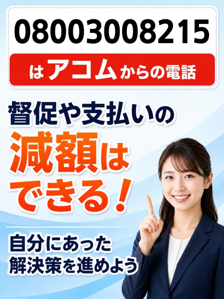 08003008215はアコムの電話